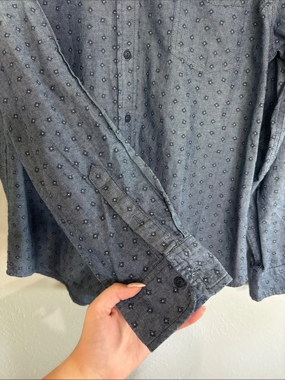 Levi's Blue Patterned Casual Shirt